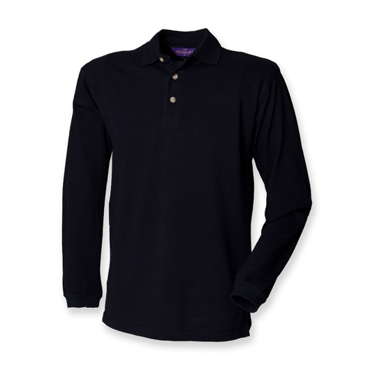 Meska koszulka polo z dlugim rekawem W105 - Navy