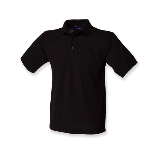 Męska klasyczna koszulka polo z krótkim rękawem W400 - Black