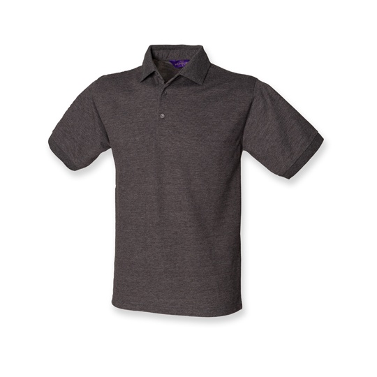 Koszulka Polo Klasyczna Pika Bawełniana W400 - Charcoal