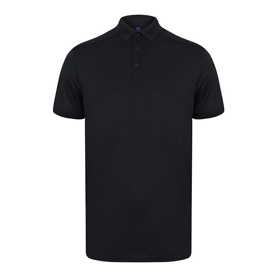 Meskie dopasowane polo stretch W460 - Navy