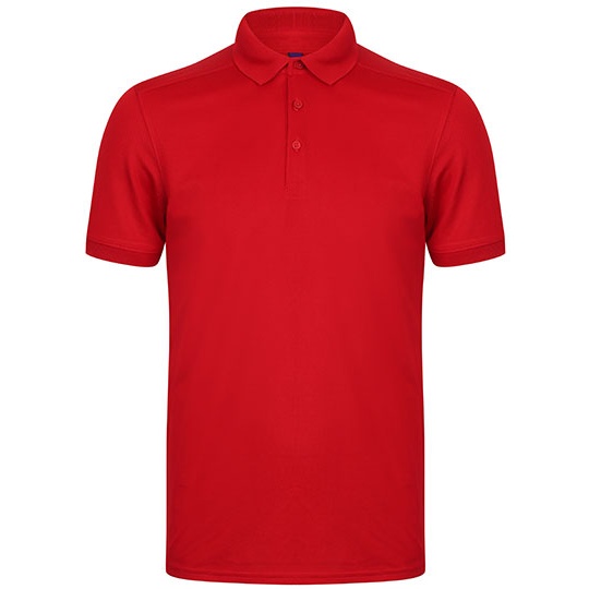 Męskie dopasowane polo stretch W460 - Red