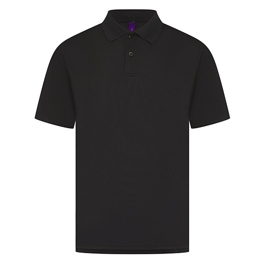 Koszulka Polo Klasyczna Odprowadzająca Wilgoć W475 - Black