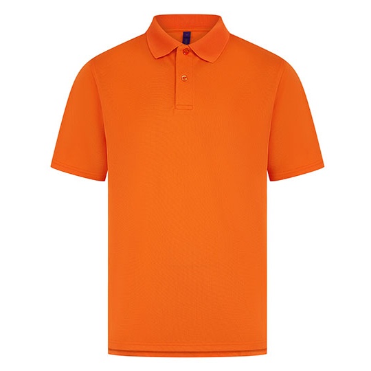 Koszulka Polo Klasyczna Odprowadzajaca Wilgoc W475 - Bright Orange