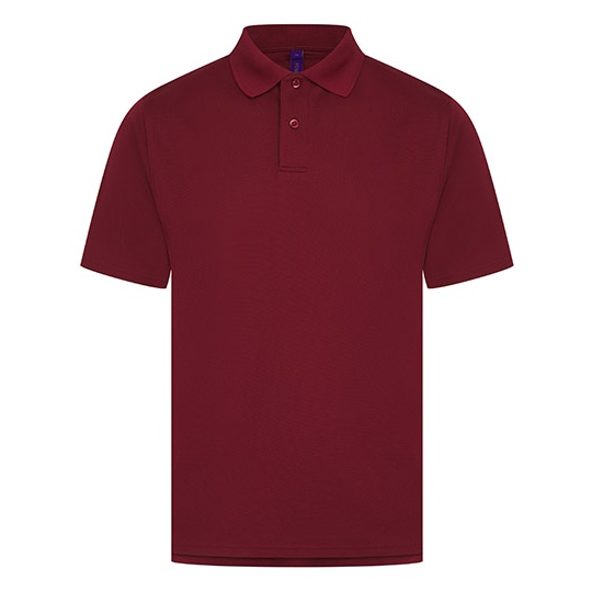Koszulka Polo Klasyczna Odprowadzajaca Wilgoc W475 - Burgundy