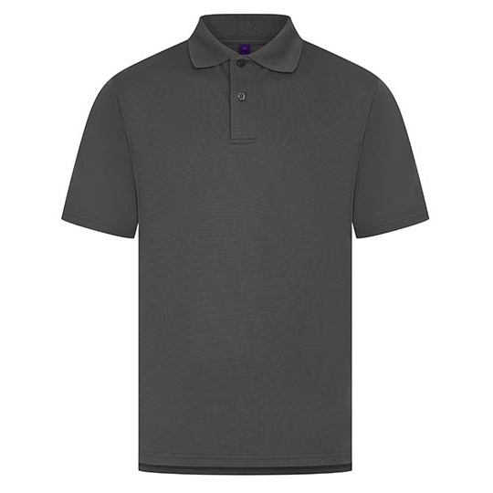 Koszulka Polo Klasyczna Odprowadzajaca Wilgoc W475 - Charcoal