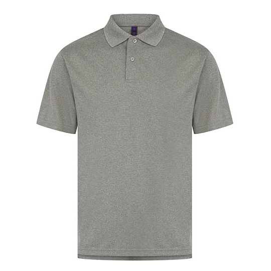 Koszulka Polo Klasyczna Odprowadzajaca Wilgoc W475 - Heather Grey