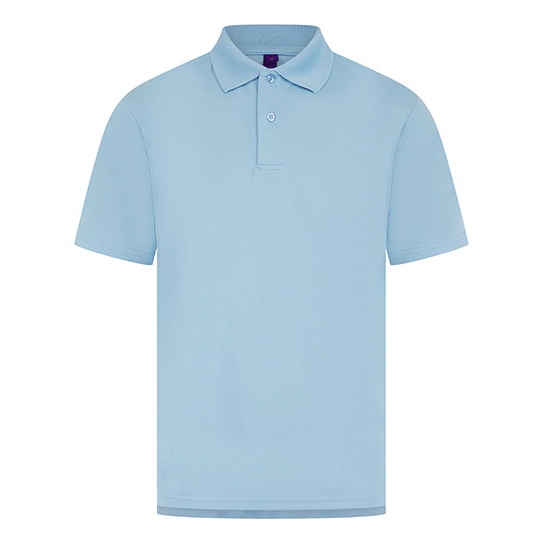 Koszulka Polo Klasyczna Odprowadzajaca Wilgoc W475 - Light Blue