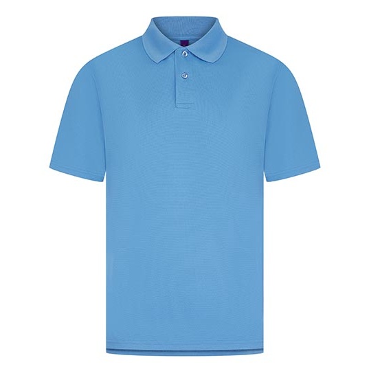 Koszulka Polo Klasyczna Odprowadzajaca Wilgoc W475 - Mid Blue