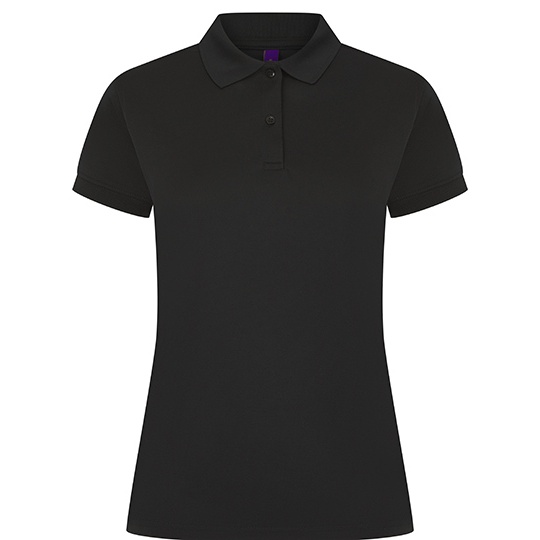 Damska koszulka polo Slim W476 - Black