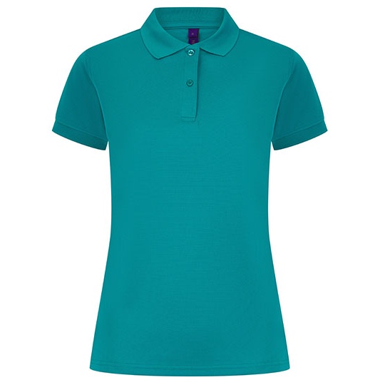 Damska koszulka polo Slim W476 - Bright Jade