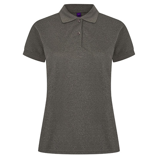 Koszulka Damska Slim Odprowadzająca Wilgoć W476 - Heather Charcoal