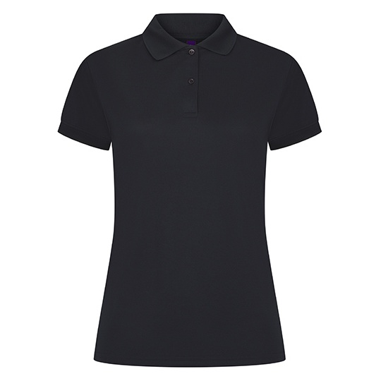 Damska koszulka polo Slim W476 - Navy