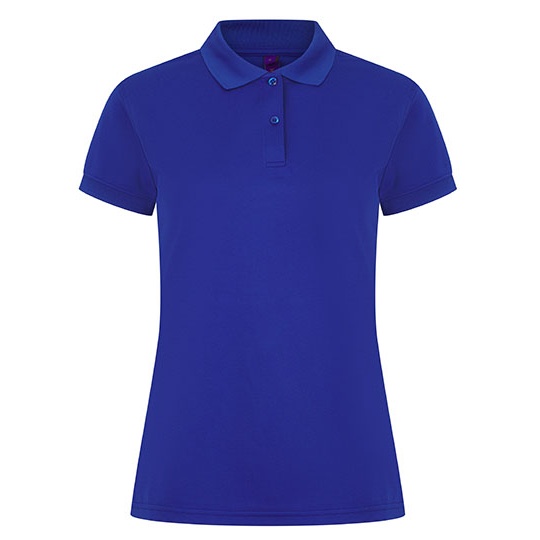 Damska koszulka polo Slim W476 - Royal