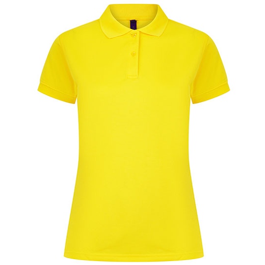 Koszulka Damska Slim Odprowadzająca Wilgoć W476 - Yellow