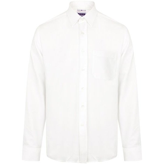 Męska koszula z długim rękawem W590 - White