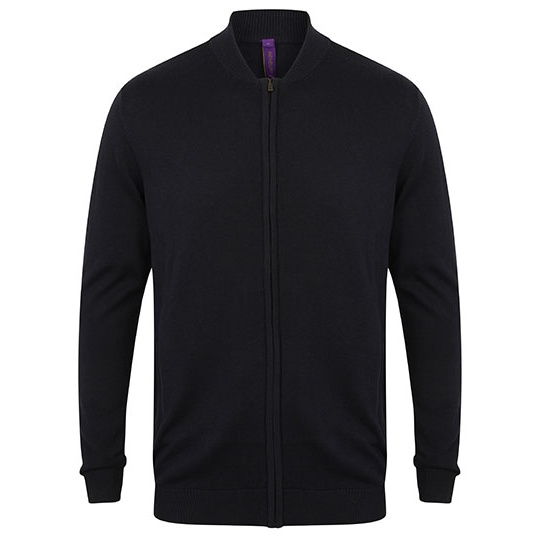 Kardigan Unisex Dzianina Bawelniana Akrylowa W718 - Navy