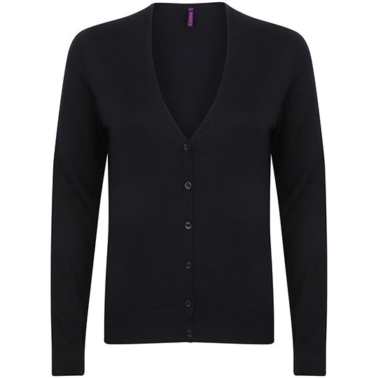 Damski lekki kardigan V-neck W726 - Navy