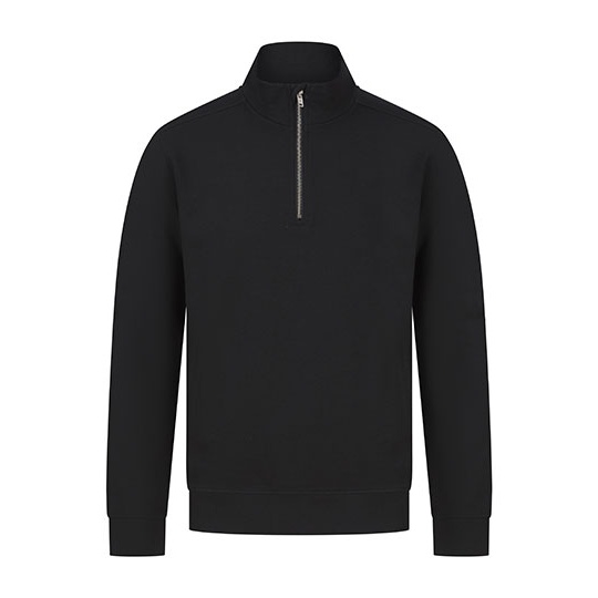 Bluza unisex z zamkiem 1/4 W842 - Black