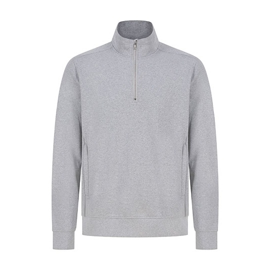 Bluza unisex z zamkiem 1/4 W842 - Heather Grey