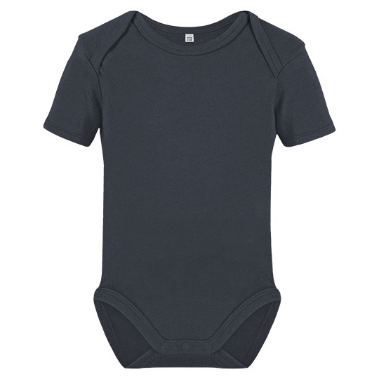 Body Niemowlece Krotki Rekaw Bawelna Organiczna X11120 - Charcoal Grey