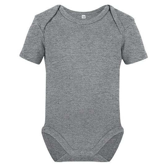 Body Niemowlęce Krótki Rękaw Bawełna Organiczna X11120 - Heather Grey