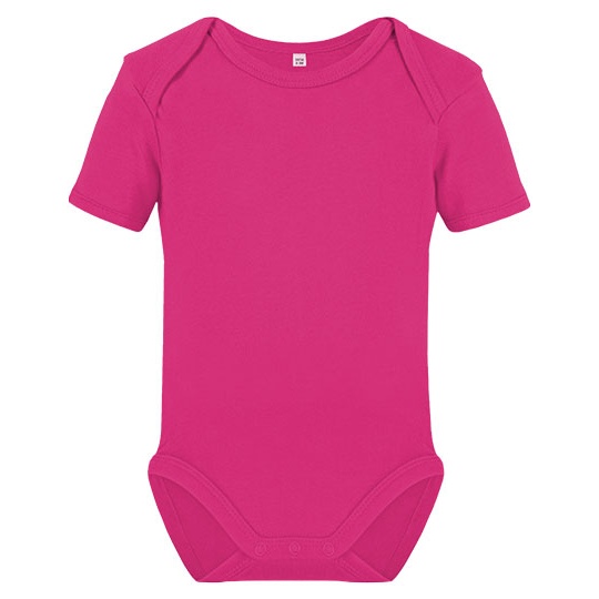 Body Niemowlece Krotki Rekaw Bawelna Organiczna X11120 - Cherry Pink