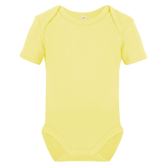 Body Niemowlece Krotki Rekaw Bawelna Organiczna X11120 - Pastel Yellow