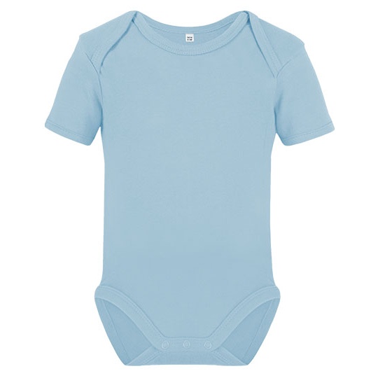 Body Niemowlęce Krótki Rękaw Bawełna Organiczna X11120 - Powder Blue