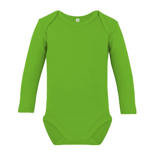 Body Dzieciece Dlugi Rekaw Bawelna Organiczna Interlock X11420 - Apple Green
