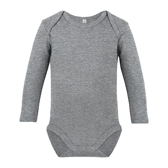Body Dzieciece Dlugi Rekaw Bawelna Organiczna Interlock X11420 - Heather Grey