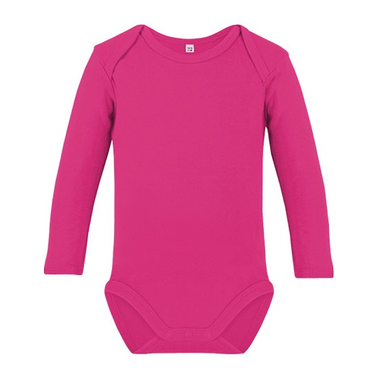 Body Dzieciece Dlugi Rekaw Bawelna Organiczna Interlock X11420 - Cherry Pink