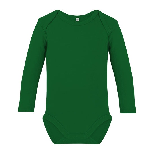 Body Dzieciece Dlugi Rekaw Bawelna Organiczna Interlock X11420 - Kelly Green