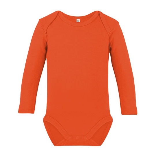 Body Dzieciece Dlugi Rekaw Bawelna Organiczna Interlock X11420 - Orange
