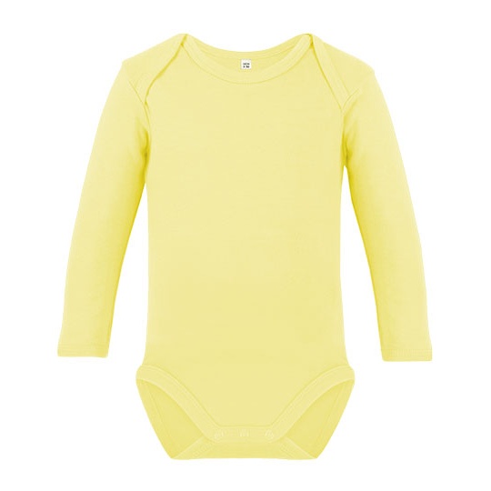 Body Dzieciece Dlugi Rekaw Bawelna Organiczna Interlock X11420 - Pastel Yellow