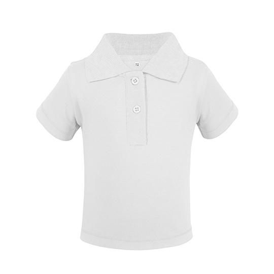 Koszulka Polo Niemowleca Organiczna Bawelna Pique X13003 - White