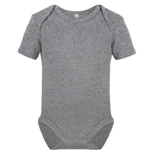Body Niemowlęce Krótki Rękaw Bawełniane Organiczne X21120 - Heather Grey
