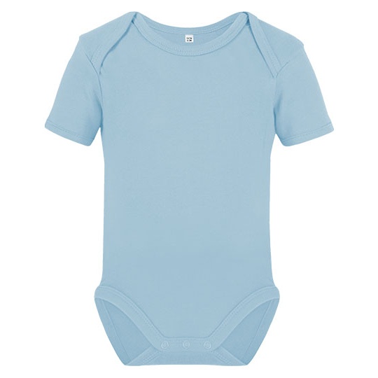 Body Niemowlece Krotki Rekaw Bawelniane Organiczne X21120 - Powder Blue