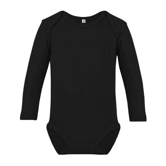 Body Niemowlece Dlugi Rekaw Organiczna Bawelna X21420 - Black