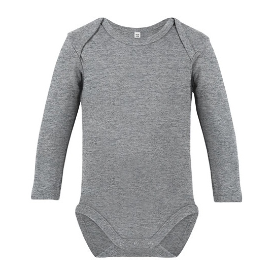 Body Niemowlece Dlugi Rekaw Organiczna Bawelna X21420 - Heather Grey