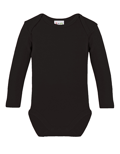 Body niemowlęce Długi rękaw Bawełna organiczna Interlock X945 - Black