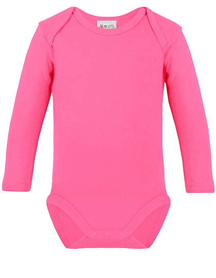 Body niemowlece Dlugi rekaw Bawelna organiczna Interlock X945 - Cherry