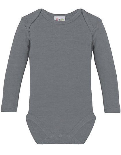 Body niemowlece Dlugi rekaw Bawelna organiczna Interlock X945 - Heather Grey