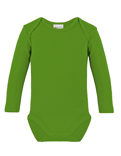 Body niemowlęce Długi rękaw Bawełna organiczna Interlock X945 - Lime Green