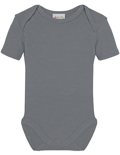 Body Niemowlęce Krótki Rękaw Bawełna Organiczna X946 - Heather Grey