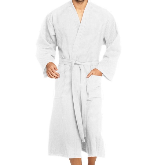Szlafrok waflowy unisex XF012 - White