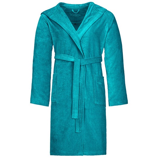 Szlafrok Unisex Welurowy Bawelniany XF400 - Lagoon