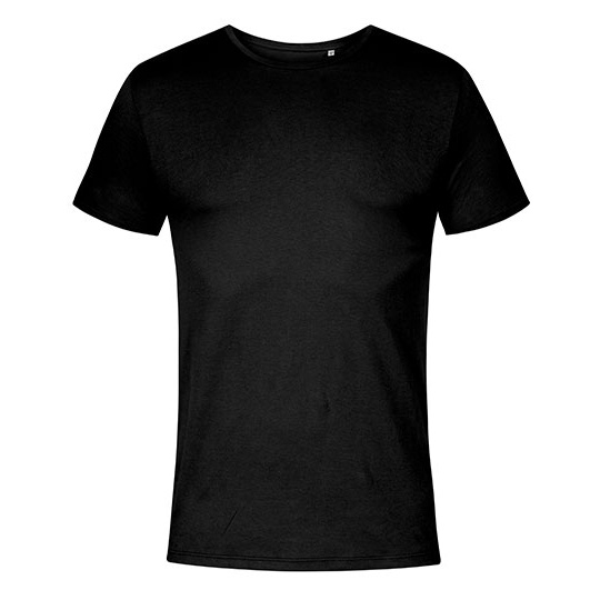T-shirt męski slim z okrągłym dekoltem XO1400 - Black