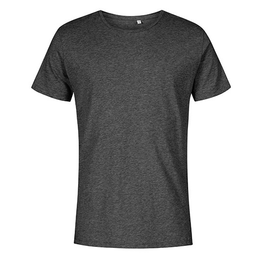 T-shirt Meski Slim Bawelna Czesana XO1400 - Heather Black