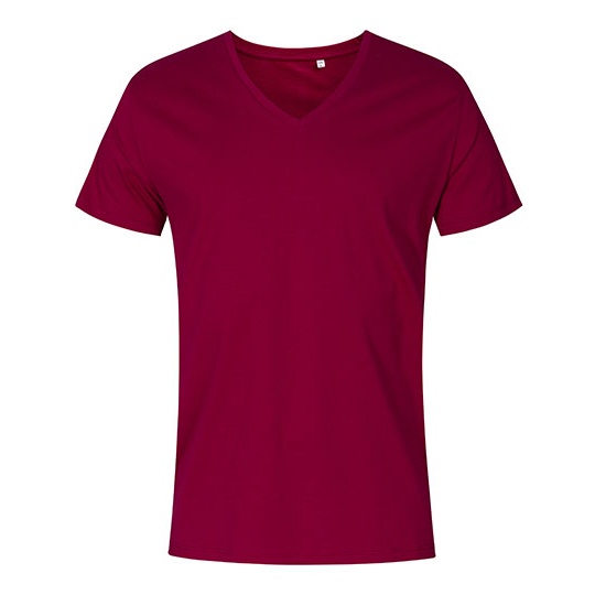 T-shirt Meski Slim Bawelna Czesana XO1425 - Berry