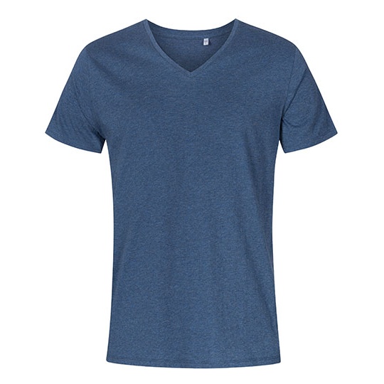 T-shirt Meski Slim Bawelna Czesana XO1425 - Heather Navy
